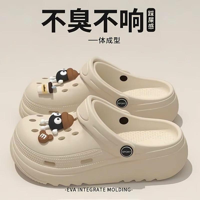 [Xả Kho Giao Ngay] Dép Sục Nữ Sticker Bánh Quy Dễ Phối Đồ, Êm Chân Chông Nước, Đủ Stiker như Ảnh