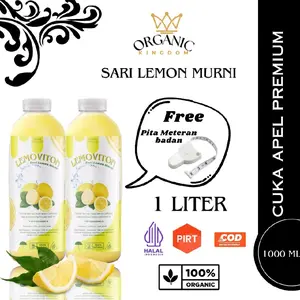 1Liter Sari Lemon Murni Organic 1000ml Air Lemon Asli 100% by Organic Kingdom
