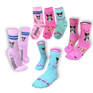 ( Paket 3 & 6 Pasang ) Kaos Kaus Kaki Viral Anak Perempuan Usia TK-Paud Motif Kuromi / Kaos Kaki Koromi Anak