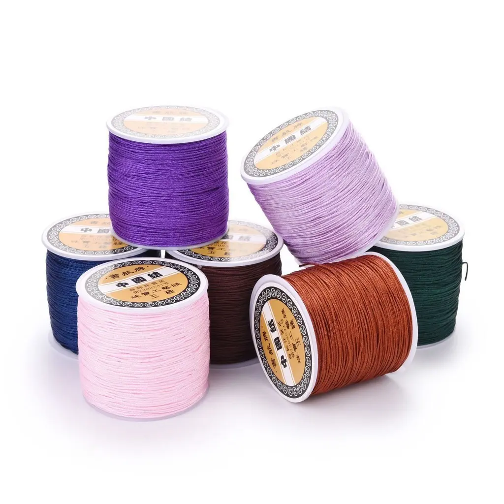20 Meter Benang Giok Perhiasan Benang Nilon Gelang Giok Benang Tenun Tali Simpul Cina No. 72 0.8mm Taiwan