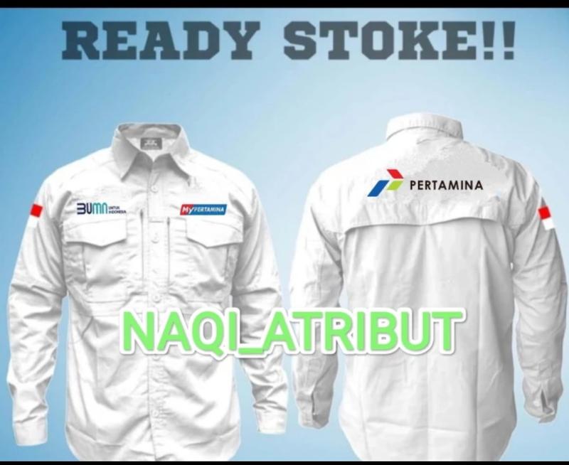 Product Introduction of KEMEJA BUMN MY PERTAMINA KEMEJA PERTAMINA LENGAN PANJANG FULL BORDIR DEPAN BELAKANG BISA COSTUM Casual 8