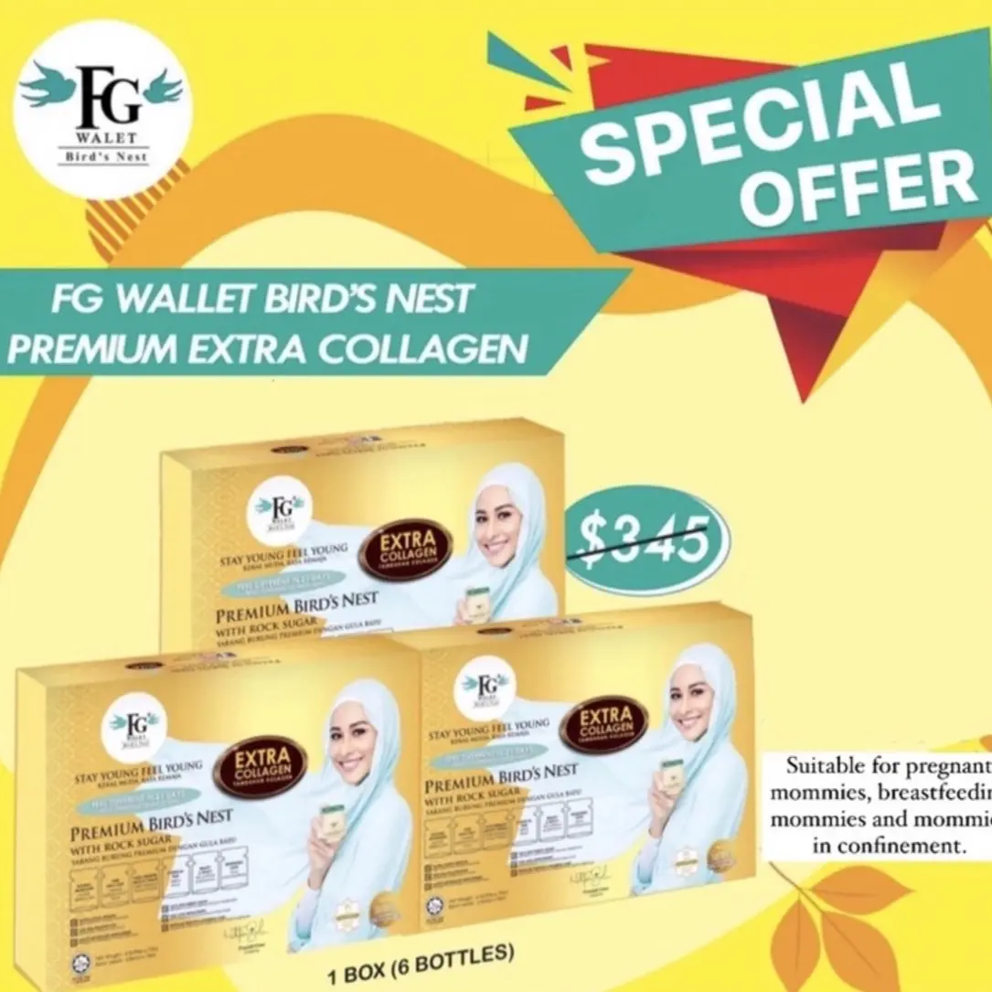 HALAL FG WALET BIRDNEST WITH EXTRA COLLAGEN