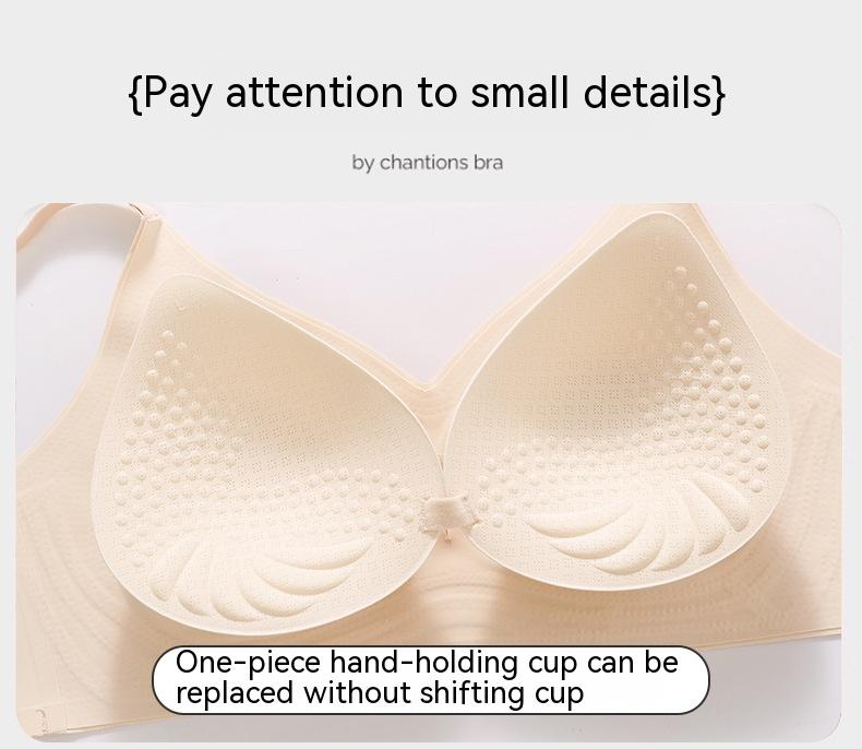 Product Introduction of Expansion cartoon breasts small breasts show large comfortable non-marking underwear female thickened cup pads breathable non-steel ring gathered bra 11