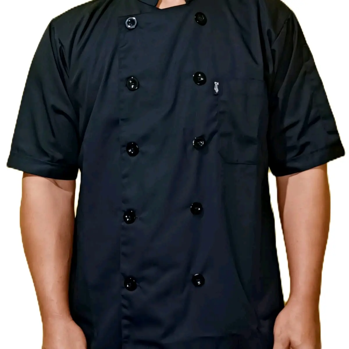 Srm Baju Koki Chef jacket chef uniform Katun drill chef work pria dan wanita bodyfit