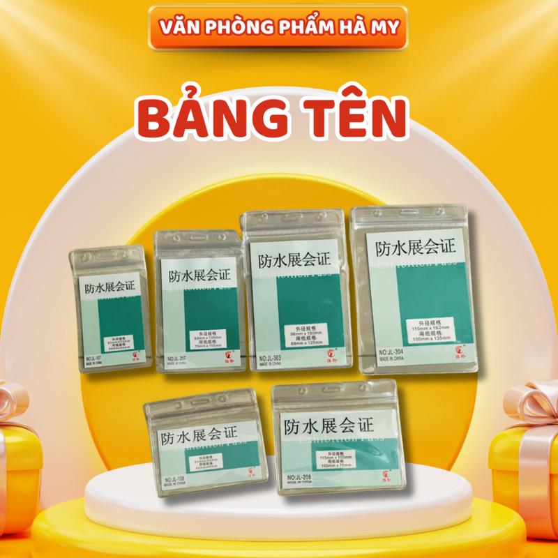  Combo 10 Cái Thẻ Đeo - Bảng Tên - Bao Đựng Thẻ Nhựa Dẻo Ngang   Dọc 