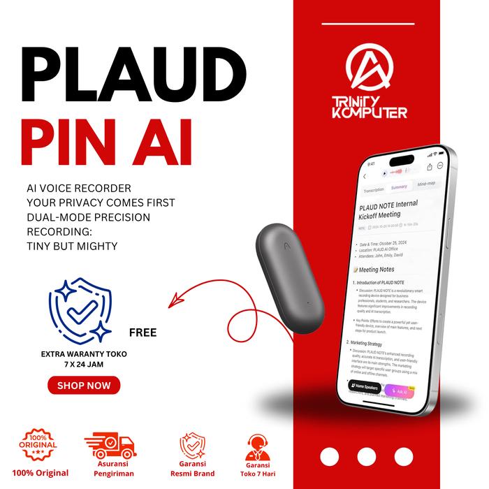 Gambar Plaud Note Pin AI Voice Recorder ChatGPT Wearable AI Voice Recorder Plaud Note Pin - PURPLE ID dari GAME NEST Kota Administrasi Jakarta Pusat Tokopedia