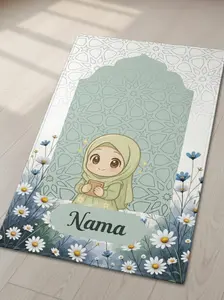 Sajadah Anak Perempuan dengan Bahan Premium Motif Free Nama Nyaman dan Unik Cocok untuk Anak Perempuan