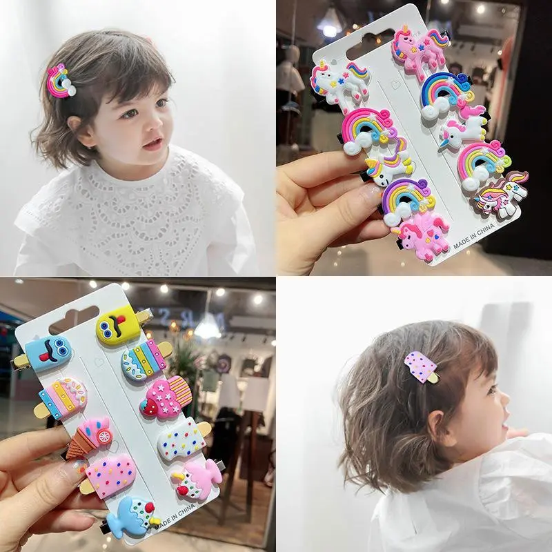 MALL Jepit Rambut Anak Set 10Pcs Model Kartun Hairpin Rambut Cewek HairClips Perempuan KCR19 3