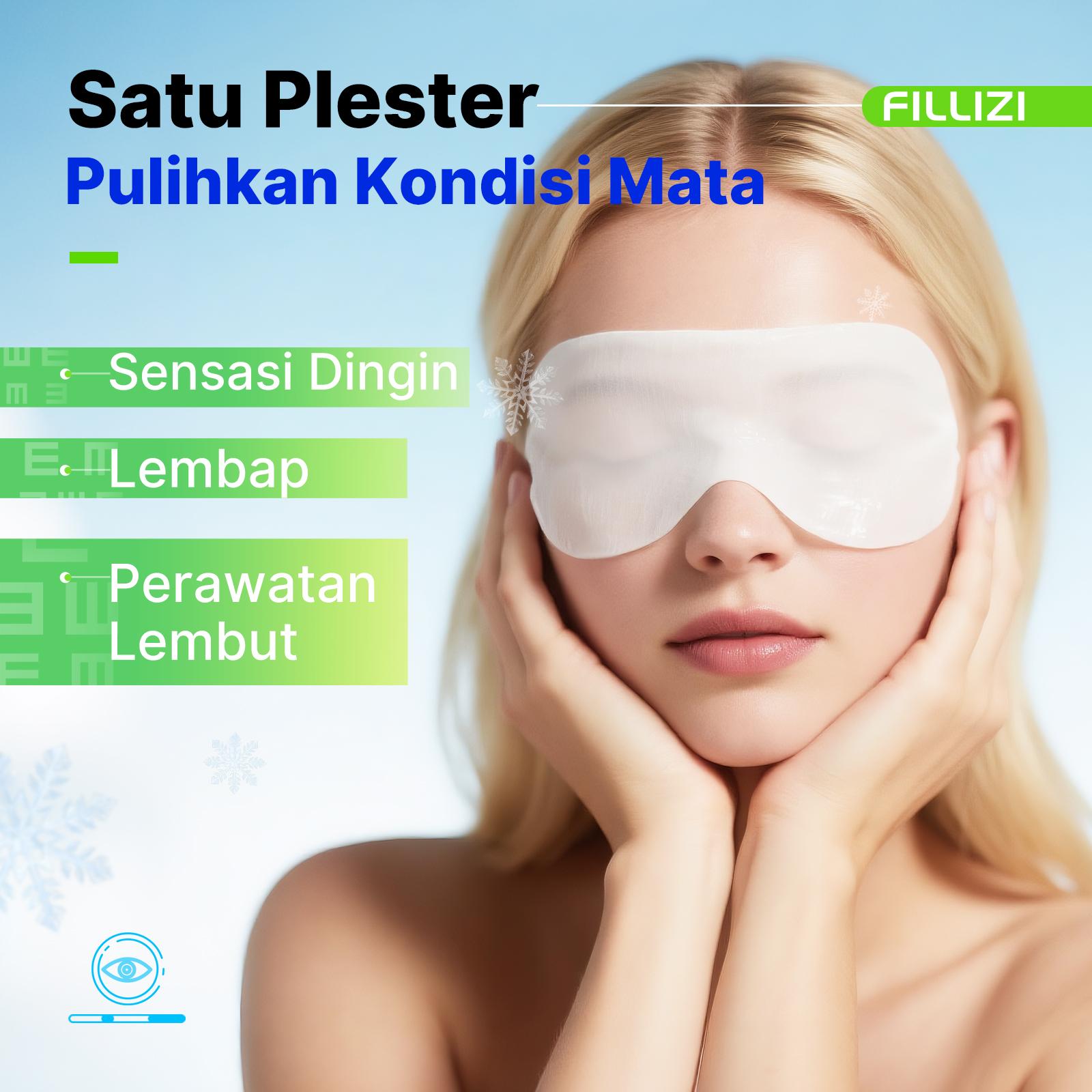 Blueberry Eye Patches - Blueberry Lutein Anti-Fatigue Eye Patches, dibuat dengan ekstrak herbal alami- 5 Patch Per Kemasan