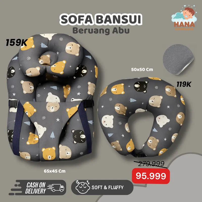[FREE BANTAL MENYUSUI] Exclusive Sofa Baby Newborn Hanna Cemerlang Official Bayi Tidur Kasur Bayi 4