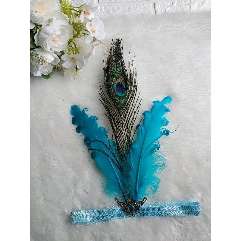 mahkota bulu merak Headbands 4