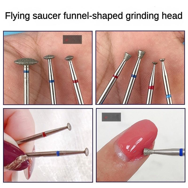 Đầu Mài Để Xử Lý Keo Tràn, Đầu Mài Móng Emery, Dụng Cụ Làm Móng, Trang Trí Bên, Đầu Mài Làm Móng Kim Cương, Cạnh, Ngạnh Da Chết