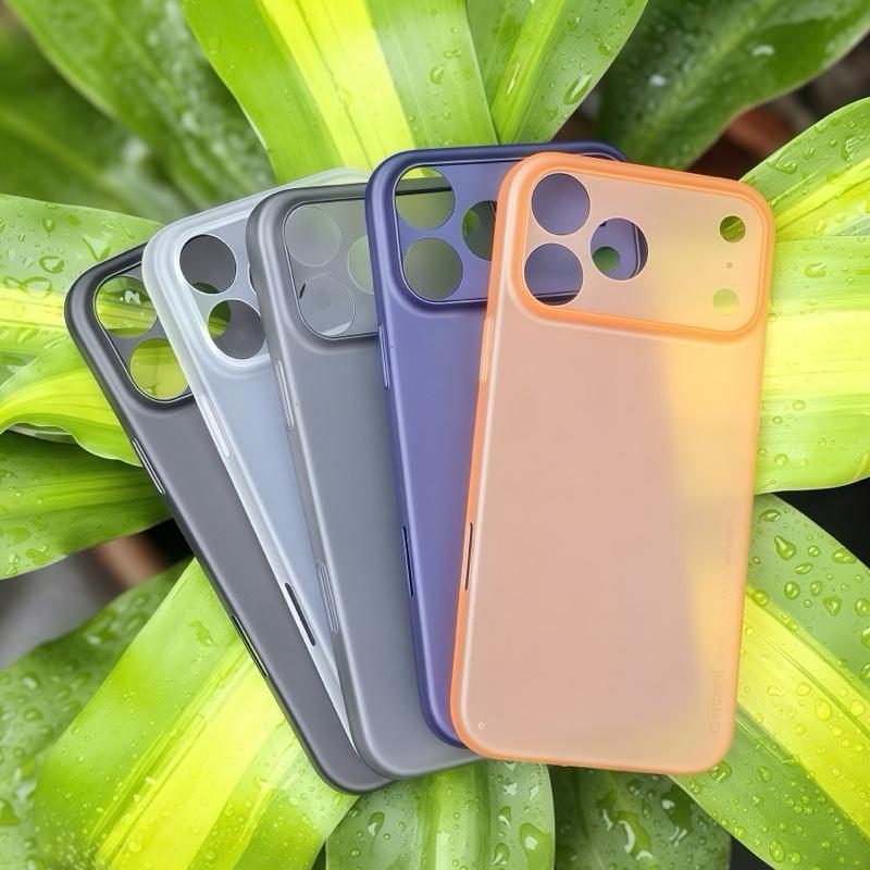 Mm Slim Case - Ốp lưng nhám cứng siêu mỏng 0.3mm bảo vệ camera chống bám bẩn cho IPhone 17 16 15 14 13 12 Pro Promax Air