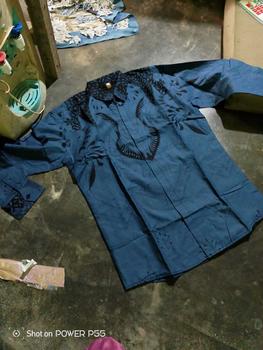 Product Review of Batik Barata 2 katun slimfit kemeja denim pria premium Formal Motif Nyaman Panjang Kain Kerja Baju Hitam Biru Hem Casual Pendek Kantor Navy Cowok Distro kemeja  paspampres  original from A**7 1