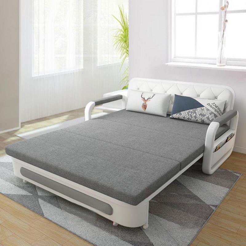  Giường Gấp Gọn Dạng Sofa – Đệm Vải Dày Êm Ái – Khung Kim Loại Bền Bỉ Chịu Lực Tốt,Thiết Kế Đơn Giản Dễ Phối Màu Nội Thất 