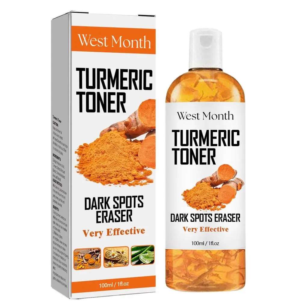 100ml Tumeric Dark Spots Toner Facial Strong Lightening TurmericToner Spots Eraser for Even Skin Tone Flawless Skin Facial Toner