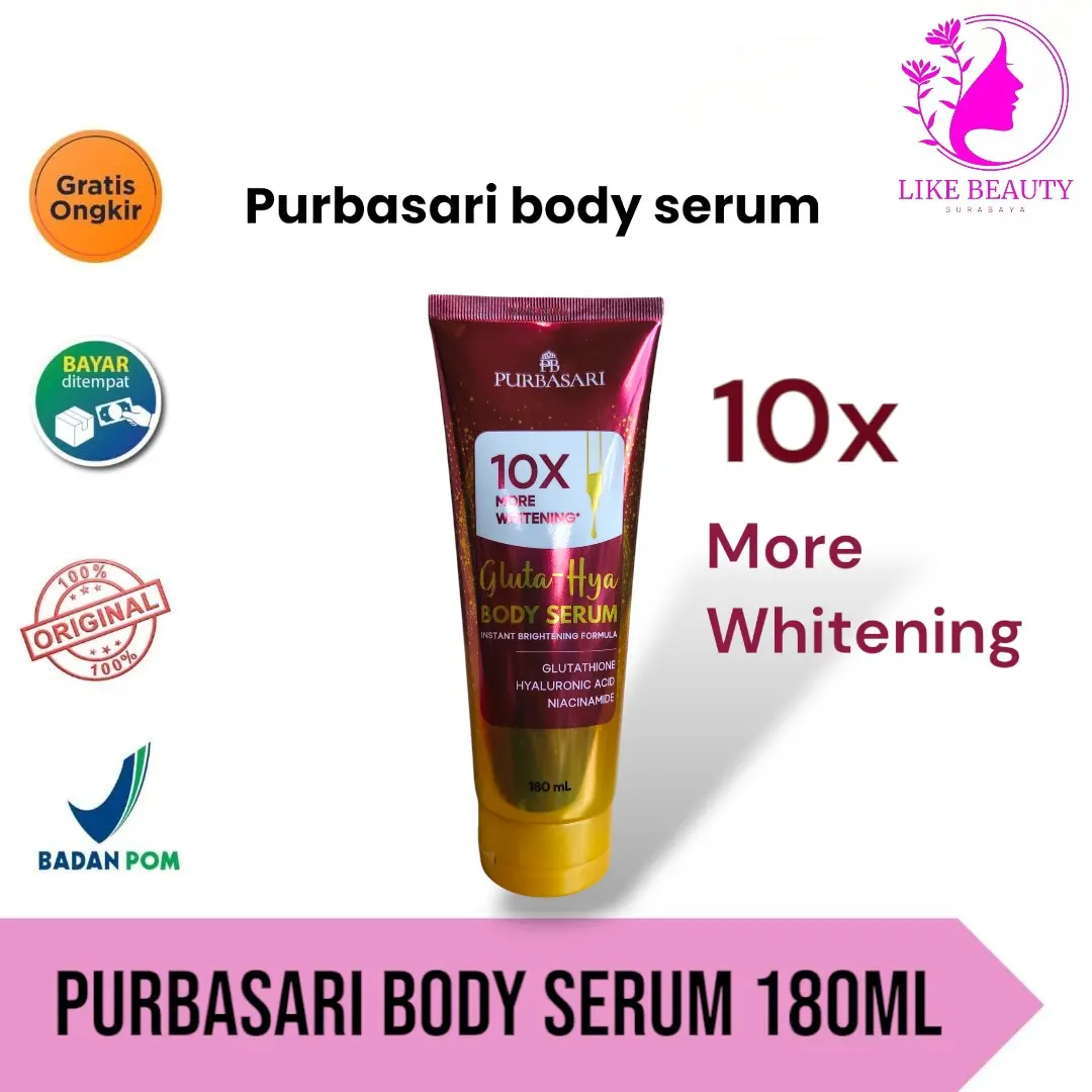 PURBASARI GLUTA HYA Body Serum Instan Brightening Formula 10x Whitening Mencerahkan Tubuh