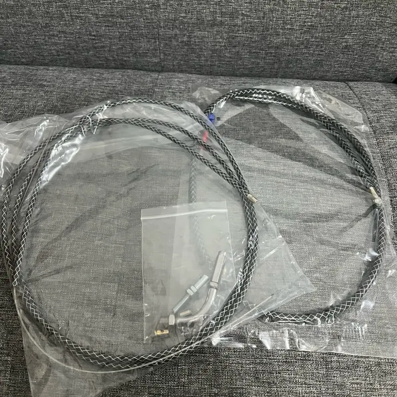 Paket tali gas kabel kopling hitam silver uk 110cm plus kabel gas hitam silver uk 190cm universal semua motor 1