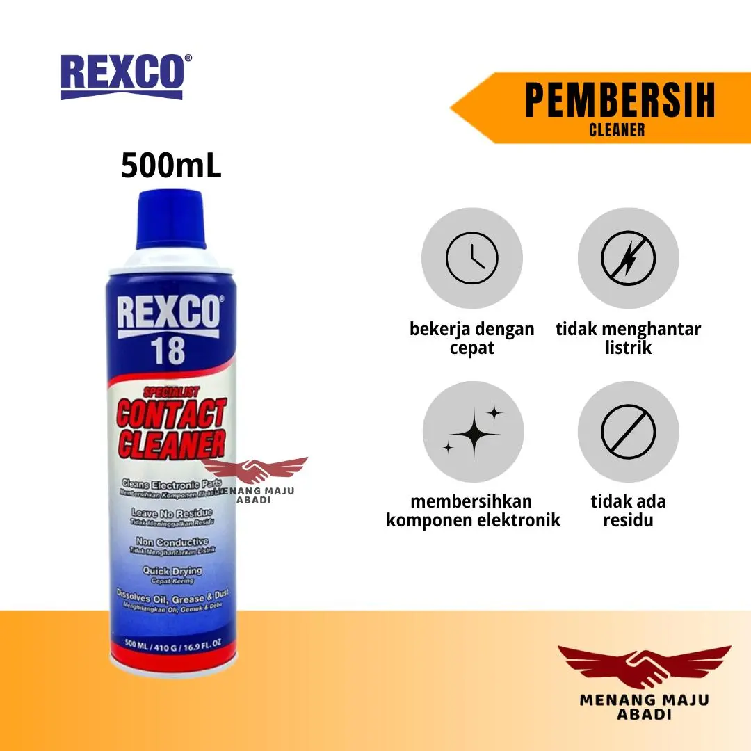 Rexco 18 Contact Cleaner 500ml Pembersih Komponen Elektronik