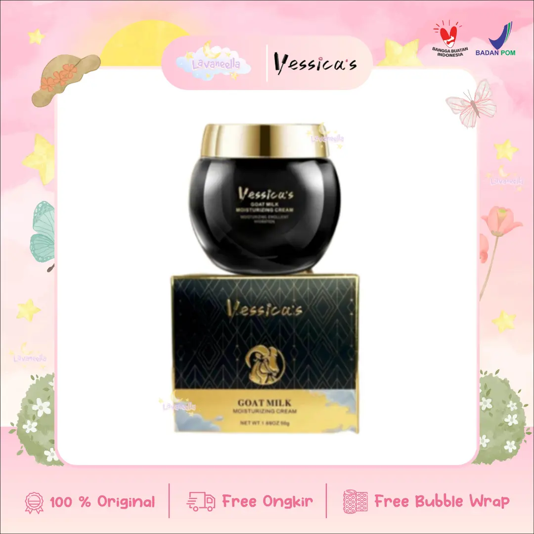 YESSICA GOAT MILK MOISTURIZER 50ML cream kirm wajah pelembab susu kambing mencerahkan melembabkan elastisitas kulit yessica's Muka