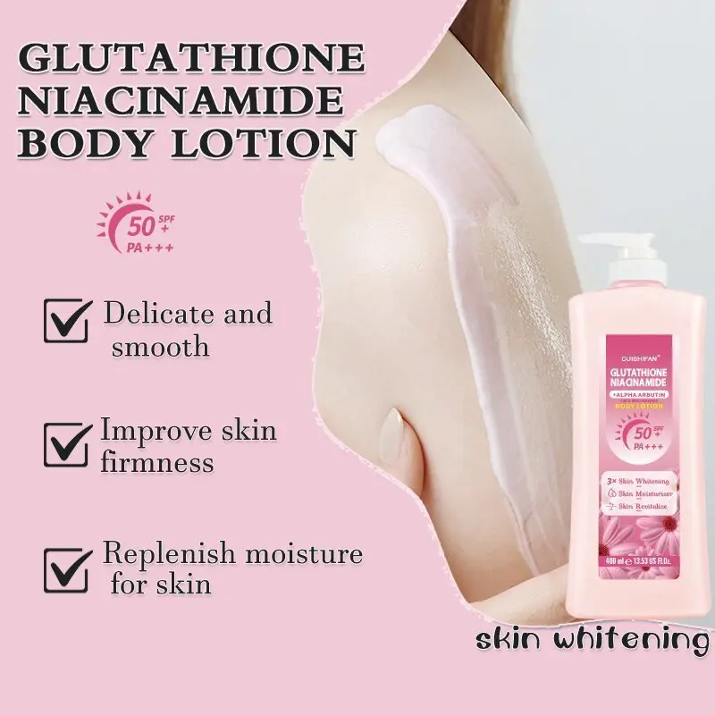 Glutathione Niacinamide Body Whitening Lotion With SPF 50 PA++, 3X Skin Whitening 400ml+200ml - TikTok Shop Philippines Glutathione Niacinamide Body Whitening Lotion With SPF 50 PA++, 3X Skin Whitening 400ml+200ml - TikTok Shop Philippines