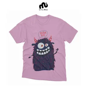Litlle Michi Atasan Kaos Anak Pendek Laki Laki Perempuan Cotton Usia 2-8 Tahun - Monstrokids - Misty Munch