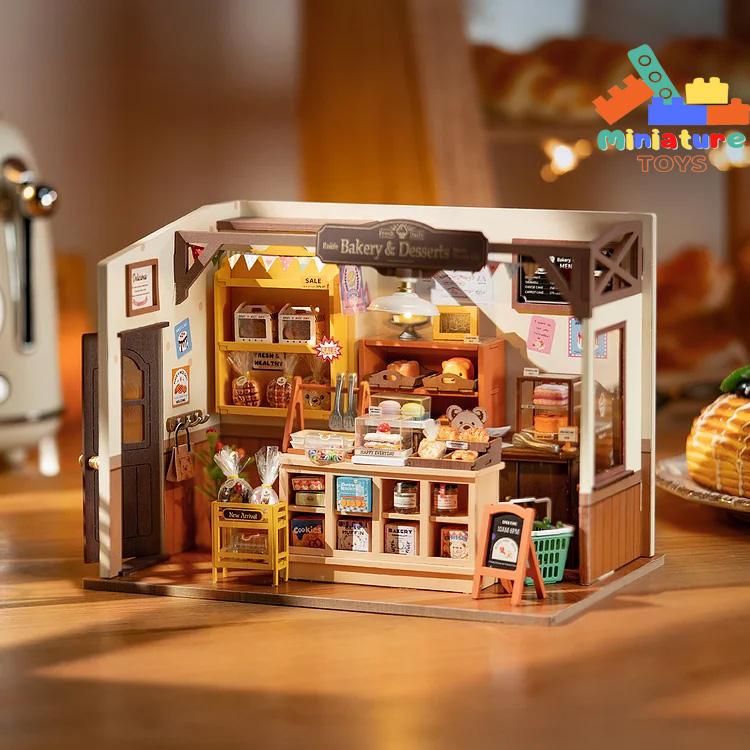 Nhà Gỗ Tự Lắp Ráp Mô Hình Mẫu Sạp Báo Robotime Rolife Becka's Baking House DIY