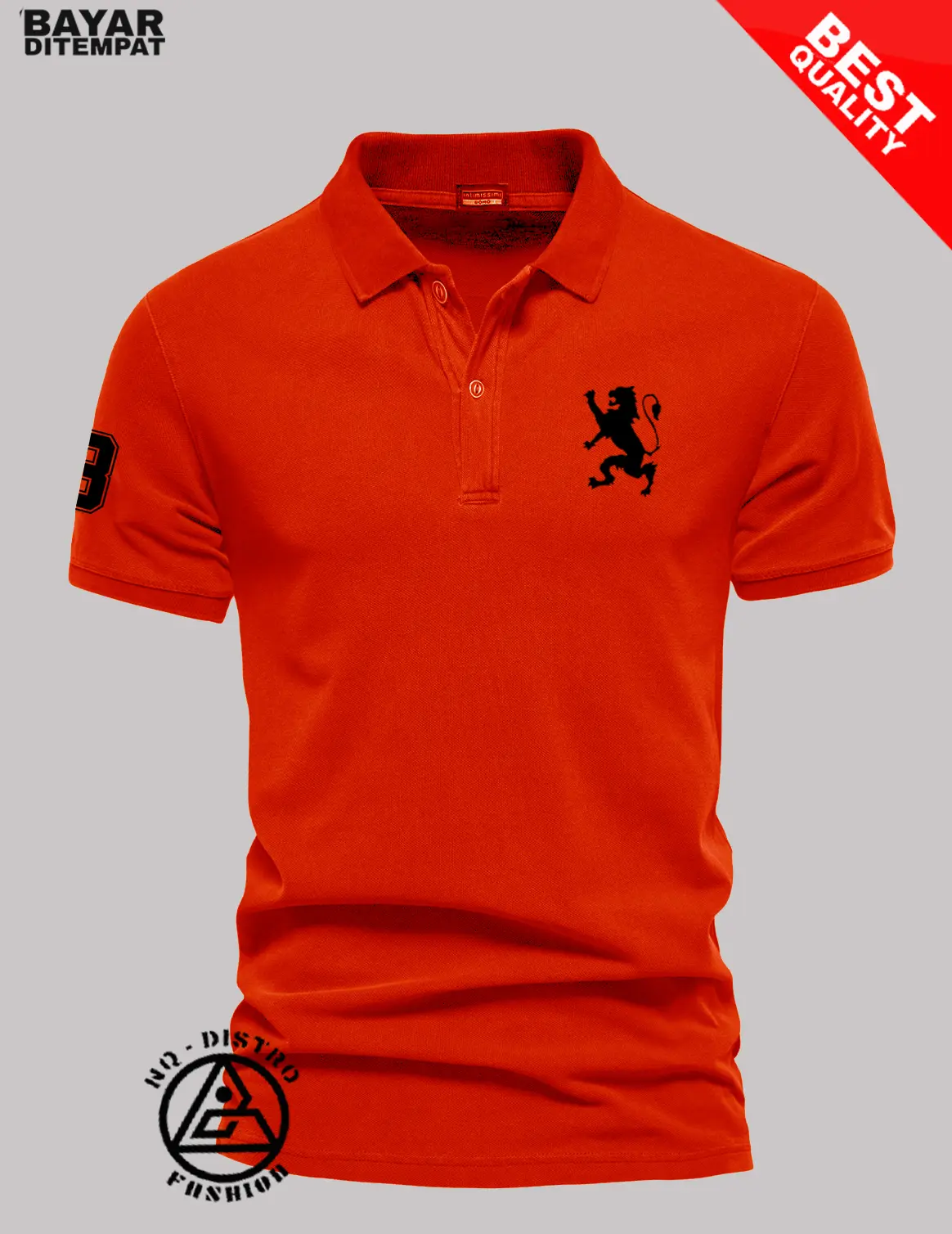 COD kaos Polo SINGA text Hitam/baju distro terbaru/baju kerah lengan pendek/kaos polo pria/kaos polo cewek/bisa COD Tebal