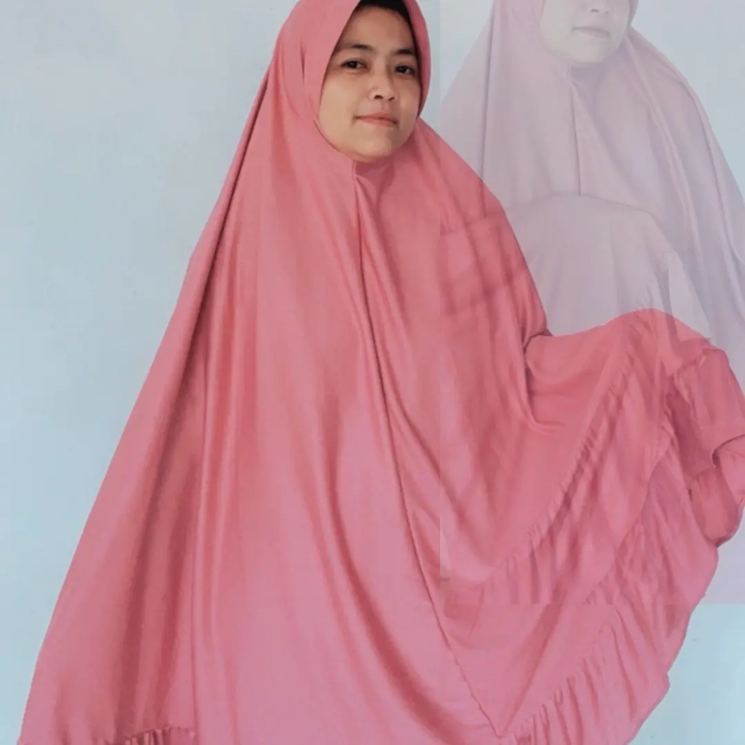 Hijab Jumbo XXL Rempel Bawah Besar Zhiadhiaz Collection - Muslim Mewah - Panjang, Nyaman Syari Instan Plum Blossom Jade White Khimars South Red Agate Olive Semua musim Green M Pink premium cuci kering rouge Brown polyester Kasual Grey rawis wheat Woven Ya