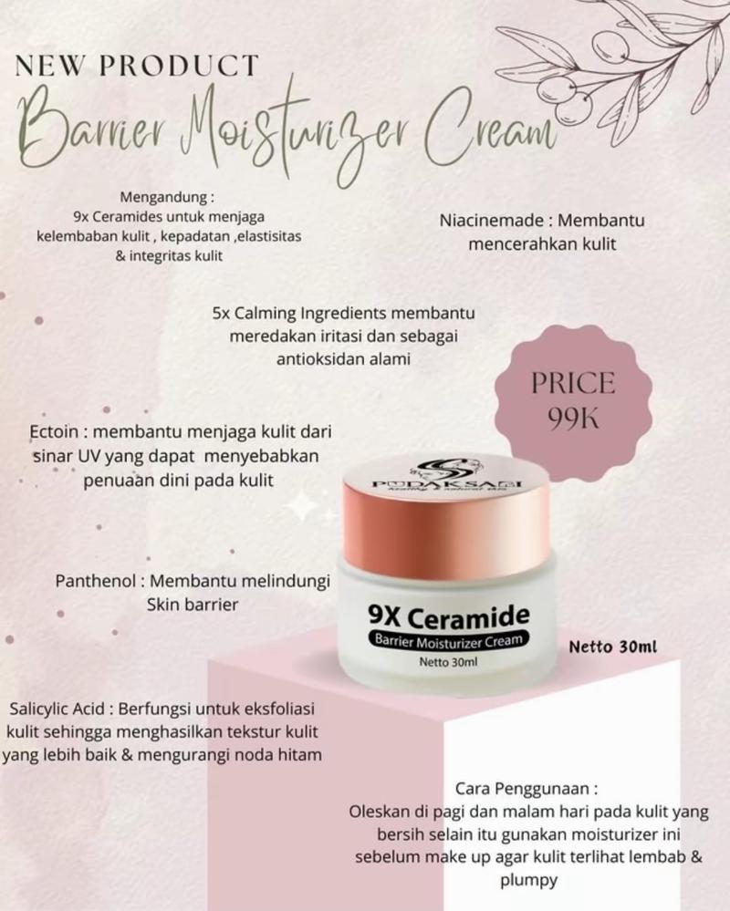 Product Introduction of Pudaksari Moisturizer 30ml 9X Ceramides Mencerahkan Extract 0