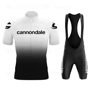 Cannondale Men Short Sleeve Cycling Jersey Set Summer Bicicleta Clothing MTB Maillot Ropa Ciclismo Sportswear Blue Bicycle Suit
