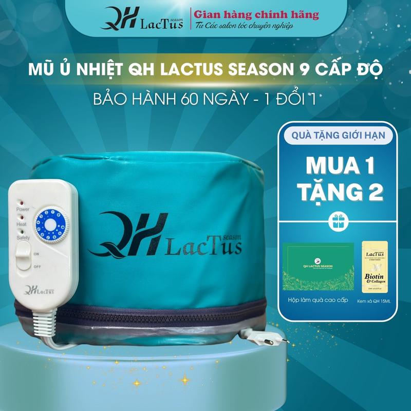 Mũ ủ tóc QH Lactus season Máy hấp tóc cấp độ 9 cấp độ Mũ ủ hấp tóc tại nhà chuẩn salon hấp dầu 50w [ Tặng 1 hộp làm quà và 1 kem xả QH Lactus biotin 15ML ]