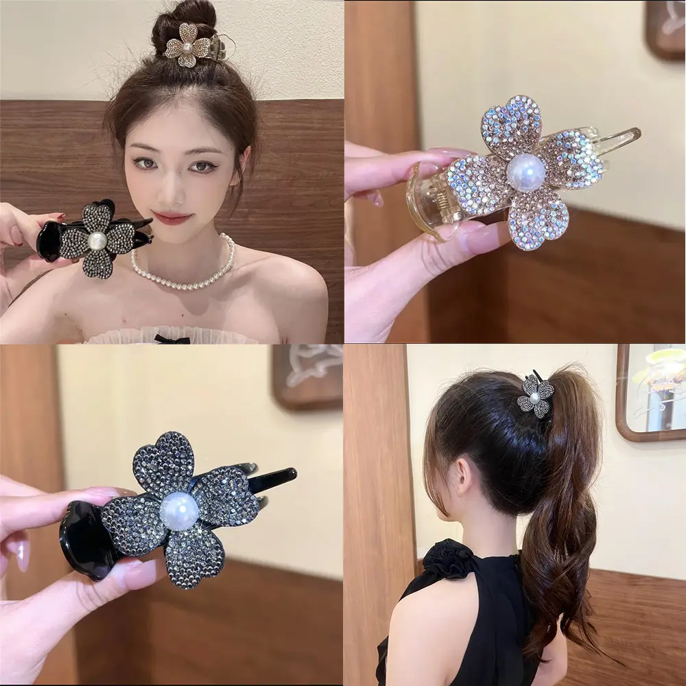 Elegant and beautiful flower hair clip ponytail hair clip women's hair clip headdress