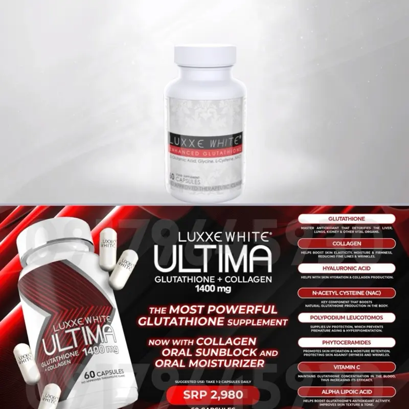 Luxxe White Ultima Enhanced type Glutathione Supplement - TikTok Shop  Philippines