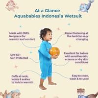 Gambar Aquababies Indonesia Baby Wetsuit 0-3 Months Small (Blue) dari Aquababies Indonesia Kota Administrasi Jakarta Pusat 4 Tokopedia