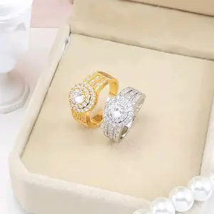 CINCIN WANITA TITANIUM FULL PERMATA BULAT TERBARU