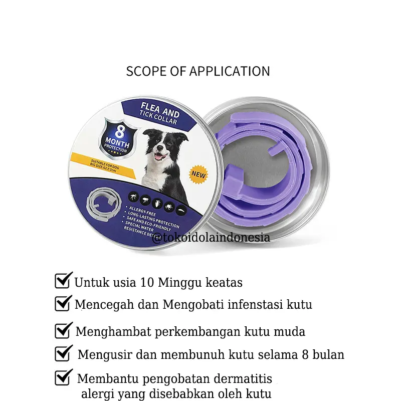 Murah Kalung Kucing Anti Kutu Dan Nyamuk 8 Months Protection Kalung Anti Kutu Anjing Collar Silikon 0