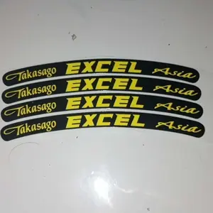 STIKMAX |  STIKER VELG TAKASAGO EXCEL ASIA PRINT HITAM KUNING TERBAIK TERMURAH BERKUALITAS STICKER