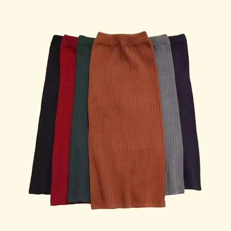 Rok Span Mat Knit Premium - Rok Cantik Slimfitting Bodycon Kekinian - Bawahan Dewasa Wanita - Fashion Wanita Cantik Nyaman Formal Karet Melar Motif Remaja