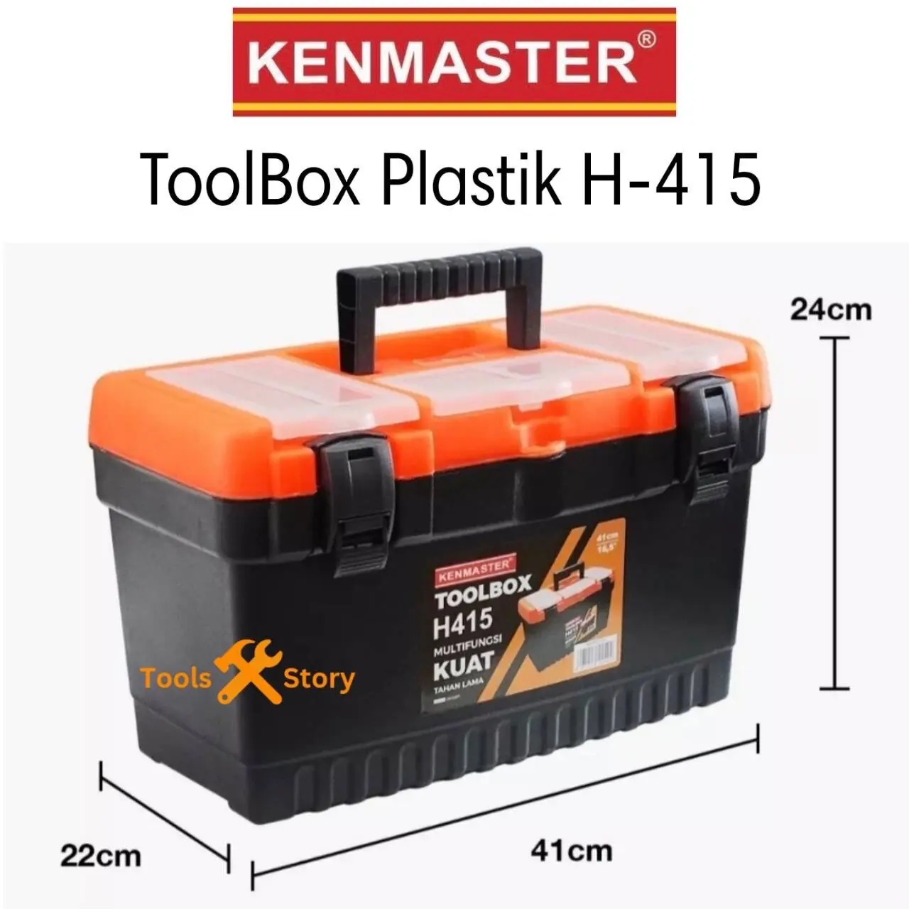 KENMASTER Tool Box Plastik Besar H415 Tempat Penyimpanan Perkakas