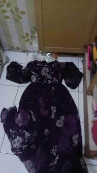 Product Review of Almira Gamis  Motif printing  Digital klok mayung Gamis pesta   Syari Muslim Kondangan from k**i 2