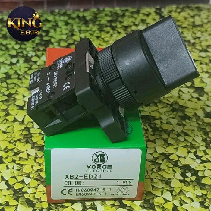 Jual SELECTOR SWITCH VORGE XB2-ED21 bukan LB2 2POSISI PANEL BOX 2 ...