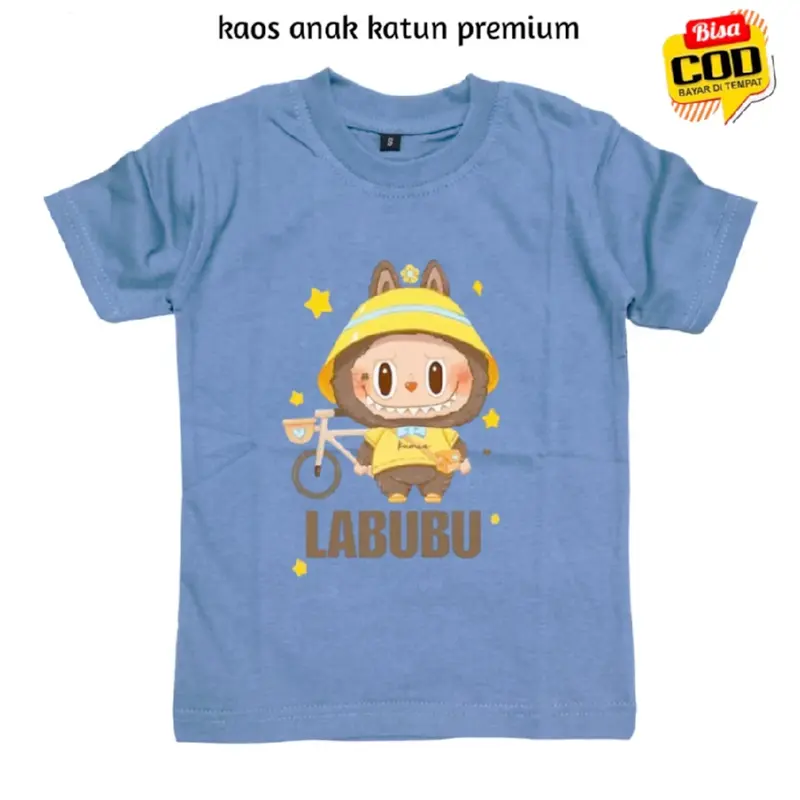 Baju Kaos Labubu Viral Anak Perempuan Laki-laki Premium Lengan Pendek - Kaos Anak Labubu 2