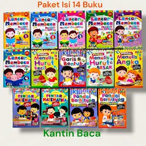 Paket Calistung Isi 14 Buku Full Collor Untuk TK Paud SD Seri 2 Pah