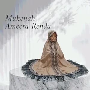 Mukenah Ameera Renda Cantik Mewah Muslim Dewasa Katun Micro