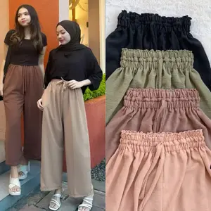 CELANA KULOT HIGHWAIST CRINKLE JUMBO Karet Airflow