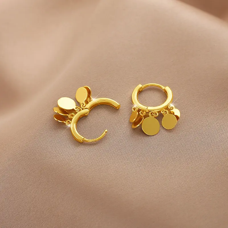 【003Harga telah dibanting, segera di CO】Chard Wake Anting Wanita Titanium Korea Elegan Antingan Anti Pudar Original Earrings  CWE007 3