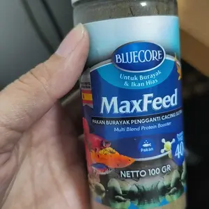 BlueCore Maxfeed Pakan Ikan Hias Kecil Pengganti Cacing Sutra Praktis Langsung Tabur
