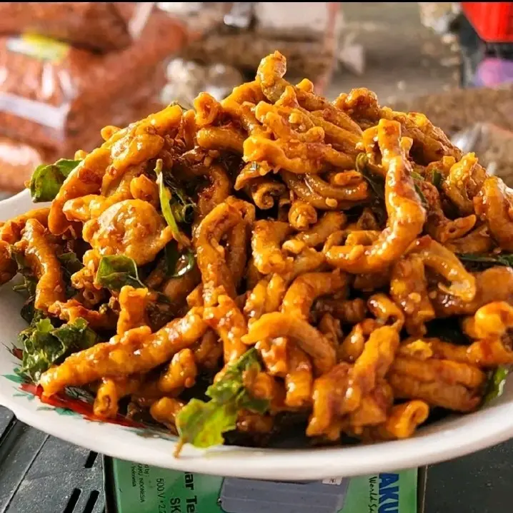 Usus Ayam Crispy pedas daun jeruk 1kg 5