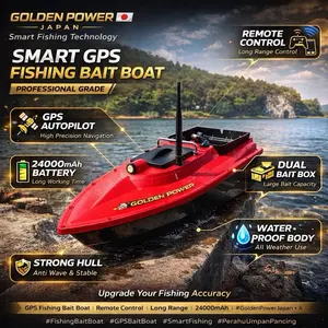 Perahu Umpan Pancing GPS Remote Control Golden Power Japan | Smart Fishing Bait Boat Long Range 24000mAh